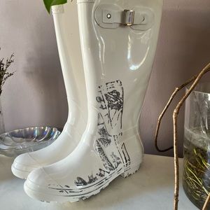 Seven for all Mankind White Tall Rainboots